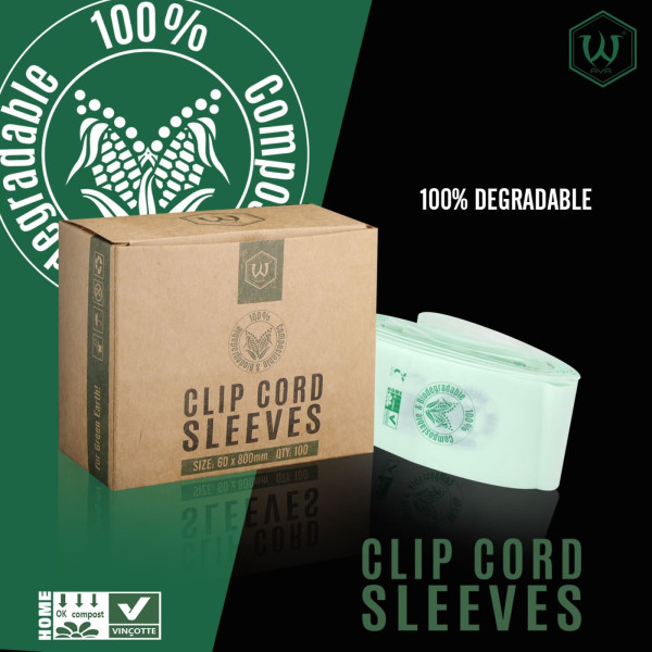 Protective bags AVA Biodegradable Clip Cord Sleeves