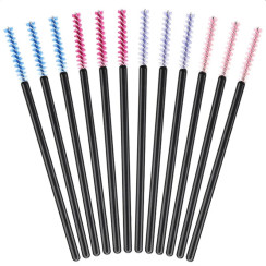 Disposable micro eyelash brushes colored