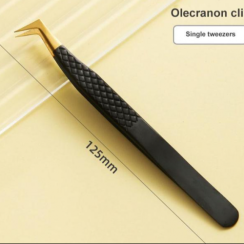Tweezers for eyelash extensions 3D Olecranon clip