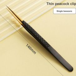 Tweezers for eyelash extensions 3D Thin peacock clip
