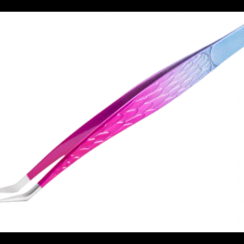 Tweezers for eyelash extensions 3D tongs with a pattern Pink