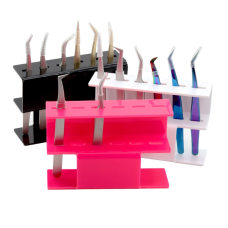 Plastic tweezer stand with 6 compartments