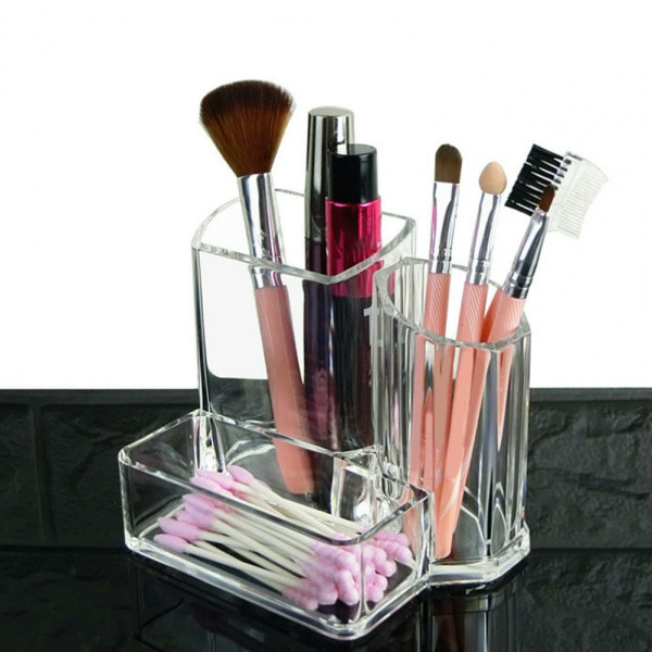 Organizer transparent with three compartments