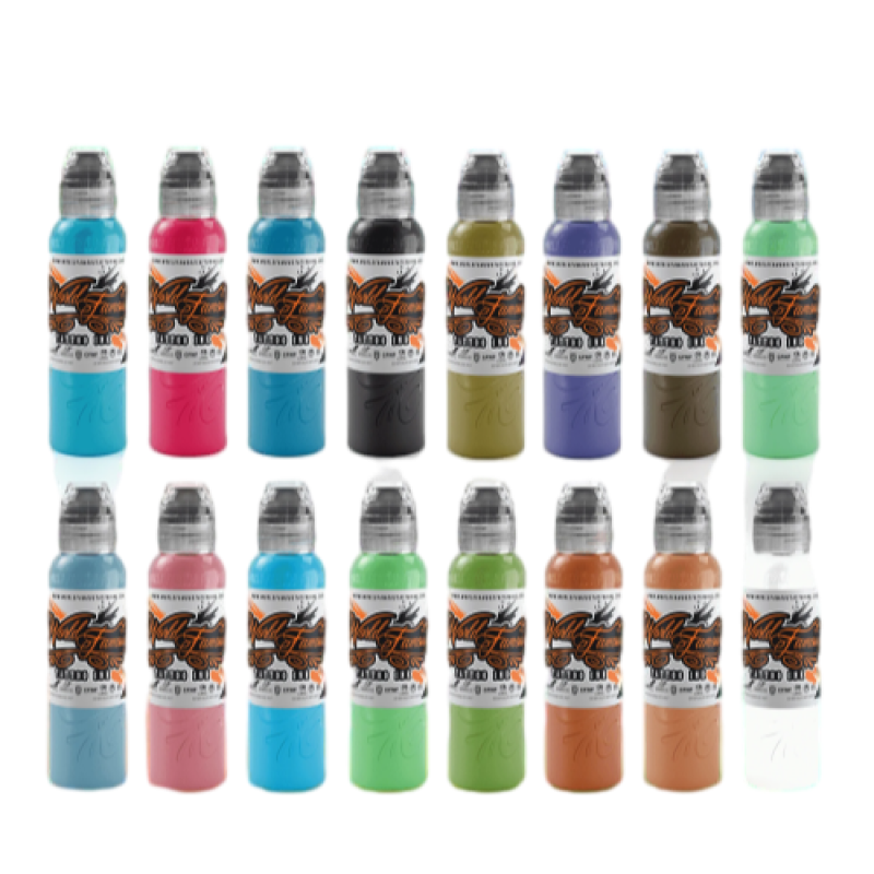 Набір фарб World Famous Ink - Sixteen Color Ink Set №1