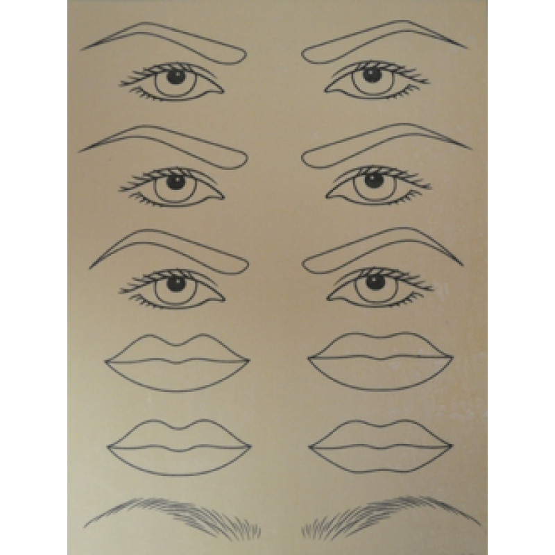 Artificial leather (eyebrows, lips, eyes) v.3