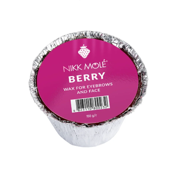 Wax solid for eyebrows and face Berry NIKK MOLE