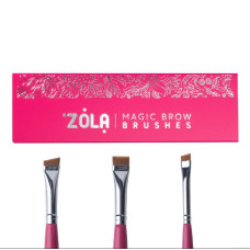 A set of brushes for eyebrows Magic Brow Brushes raspberry ZOLA