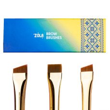 Набір пензлів для брів Brow Brushes Ukranian Edition ZOLA