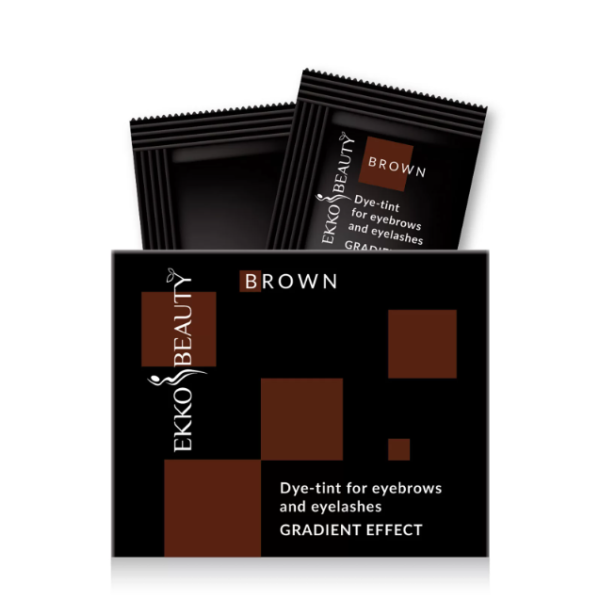 Фарба-тинт для бровей и ресниц Gradient Effect Brown EKKO BEAUTY