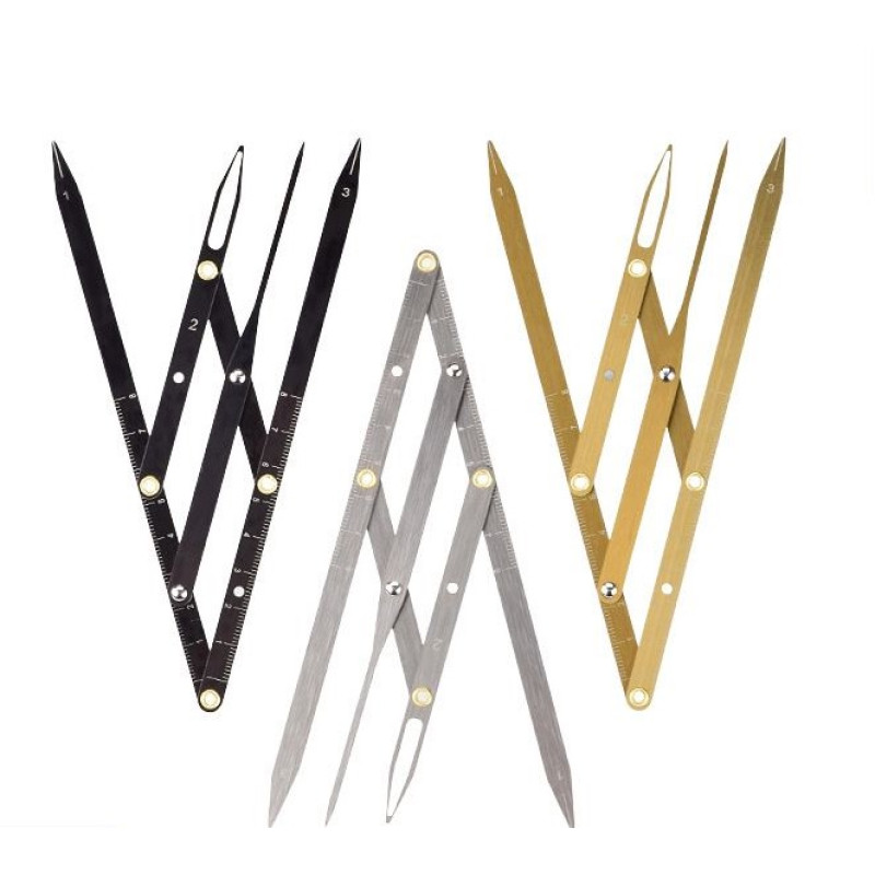 Циркуль Леонардо для татуажу брів металік