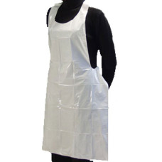 Polyethylene white disposable apron