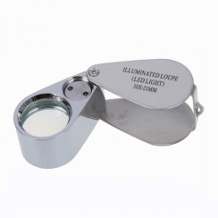 Jewelry loupe with light