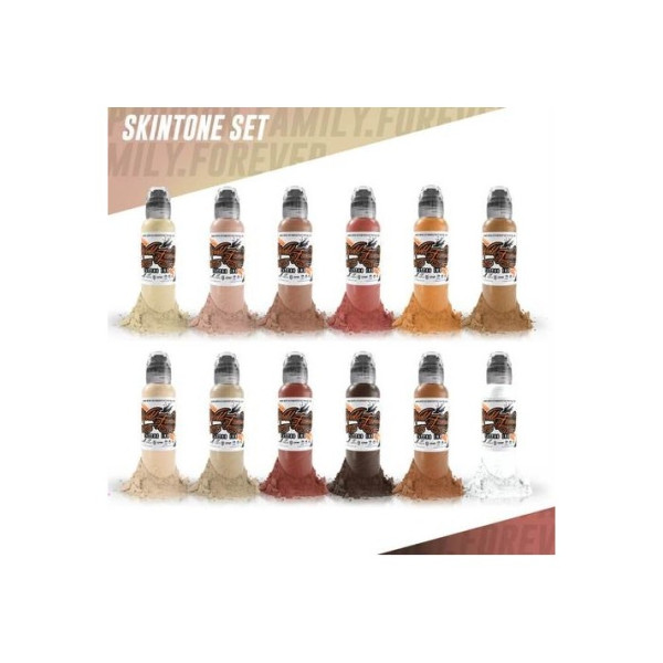 Набор красок World Famous Ink - Skintone Color set 12x30 ml