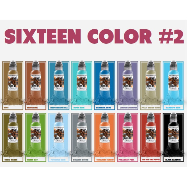 Набор красок World Famous Ink - Sixteen Color Ink Set №2