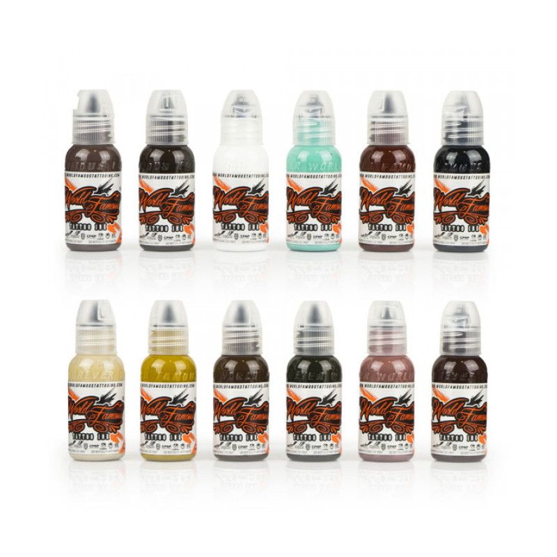 Набір фарб World Famous Ink - Pony Lawson VINTAGE RESERVE SET - 12X30ML