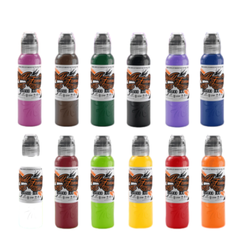 Набор красок World Famous Ink - Primary Color set 1 12 X 30ml