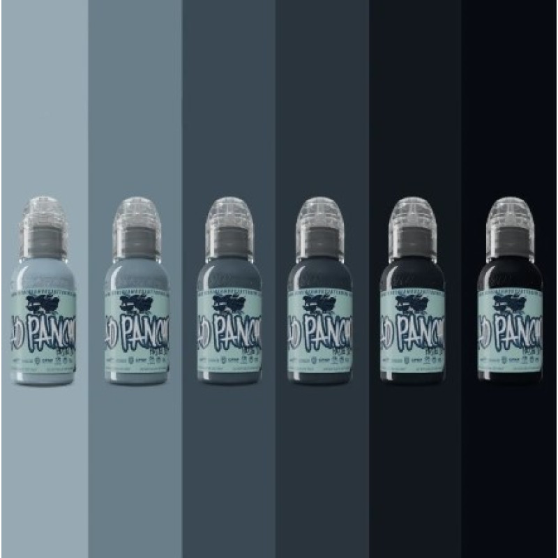 Набір фарб World Famous Ink - A.D. Pancho Pastel Grey Set 6