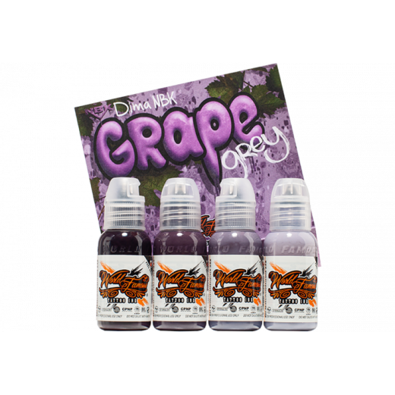 Набор красок World Famous Ink - Dima NBK - Grape Grey Set - 4x30ml