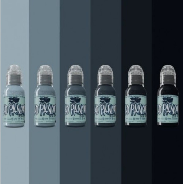 World Famous Ink - A.D. Pancho Pastel Grey Set 6