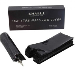 Защитные пакеты на машинку Emalla 200шт 50mmX120mm (Black)