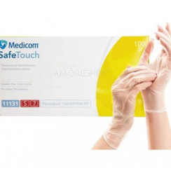Medicom SafeTouch vinyl gloves are transparent
