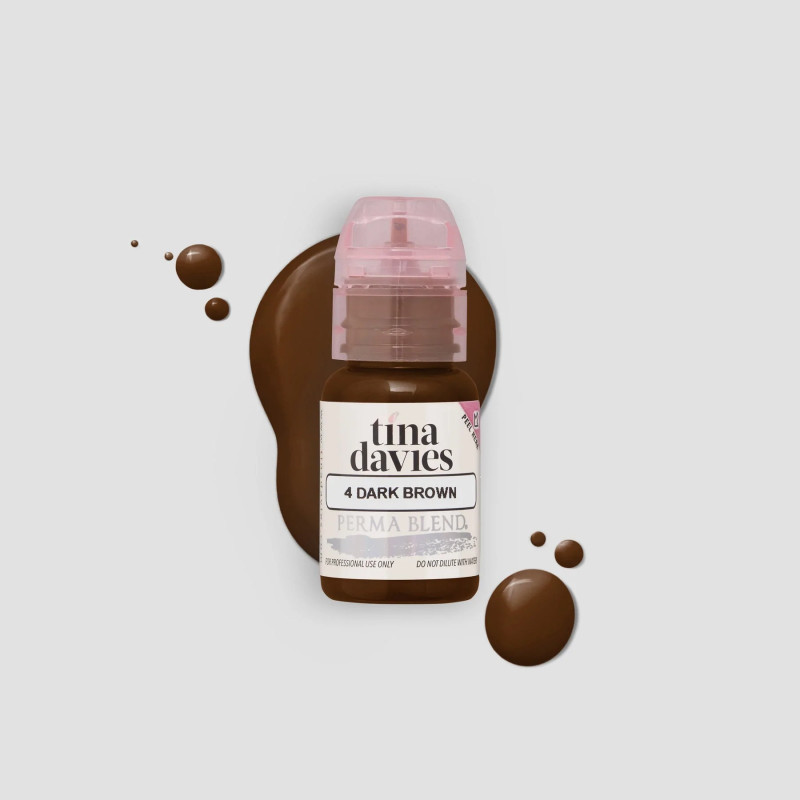 Пигмент для татуажа Perma Blend Tina Davies 4 Dark Brown 15 мл