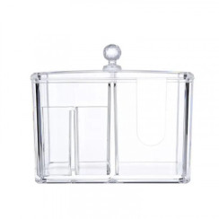 Rectangular plastic organizer with a lid