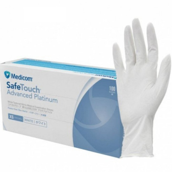 Рукавички SafeTouch Advanced Platinum нітрилові білі