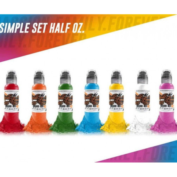 Set of paints World Famous Ink - Simple Color 7 set 15 ml