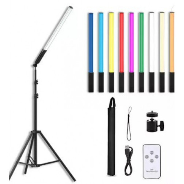 Portable LED lamp on a tripod, color