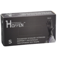Рукавички нітрилові Hoffen чорні