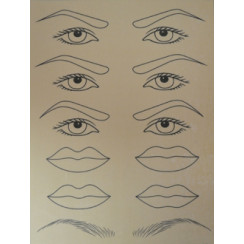 Штучна шкіра (брови, губи, очі) v.3