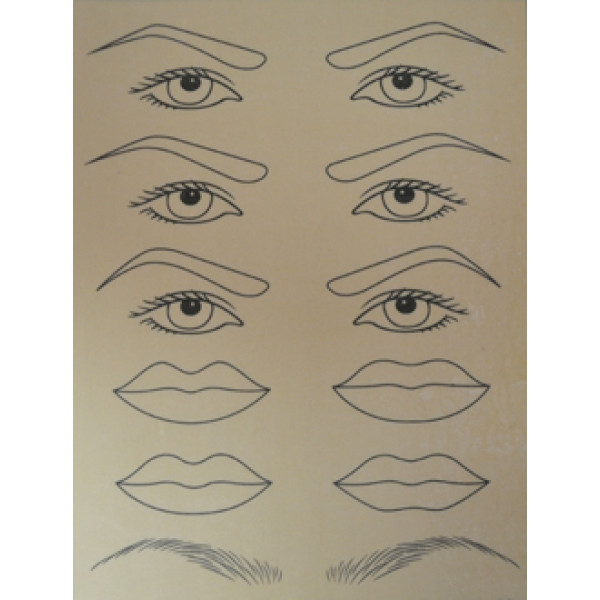 Artificial leather (eyebrows, lips, eyes) v.3