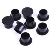 Black plastic cap on a 14 mm base