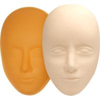 Silicone training face for tattooing (with stand)