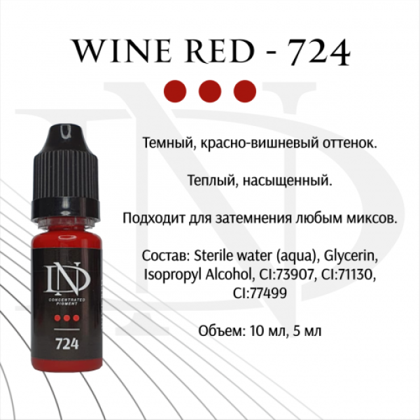 Lip pigment ND Wine Red - 724 (N. Dolgopolova)