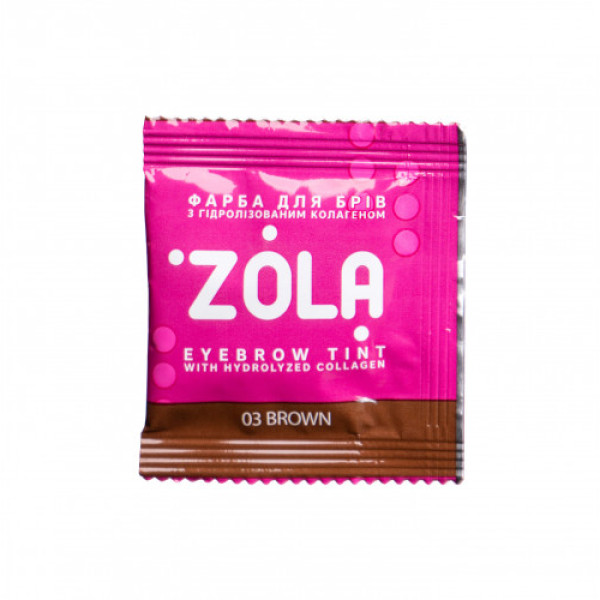 Фарба для брів с колагеном у саше Eyebrow Tint With Collagen 5ml (03) ZOLA