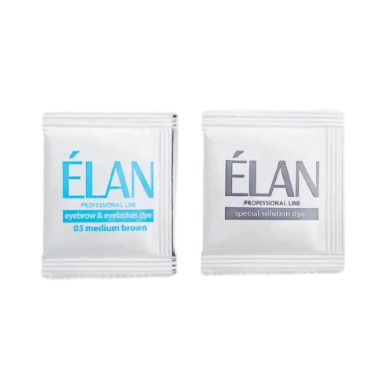 Гель-фарба для брів з окислювачем Саше (03) Medium brown Elan