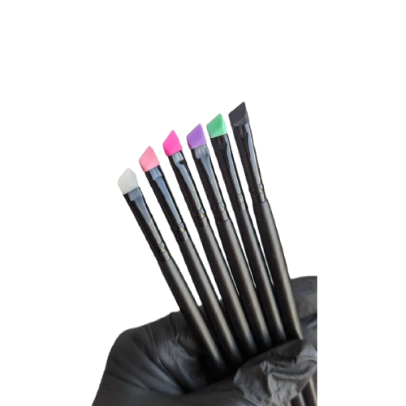 Silicone brush for lamination, black.
