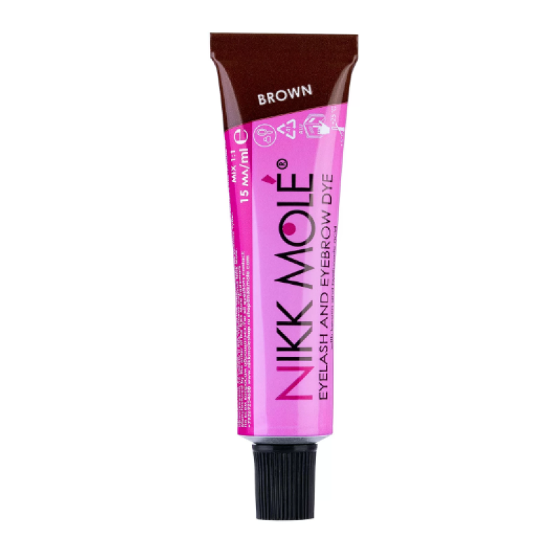 Краска для бровей и ресниц оттенок Brown (коричневый) NIKK MOLE