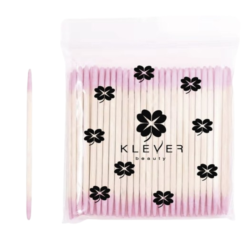 Мікробраші двосторонні дерев'яні Klever Beauty 100шт