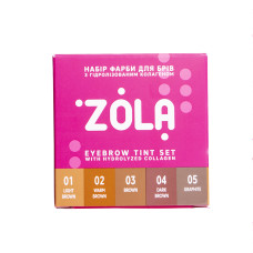 Eyebrow tint set with collagen Eyebrow Tint With Collagen 5x5ml (5 цветов) ZOLA