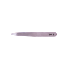 Professional eyebrow tweezers SILVER beveled ZOLA