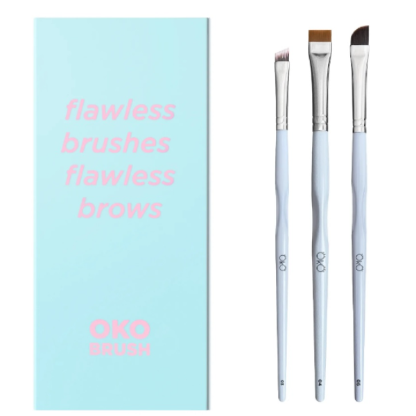 Набір пензлів Flawless Brushes Flawless Brows (№3 №4 №6) OKO