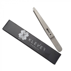 Eyebrow tweezers with beveled tips KLEVER SUPER STEEL