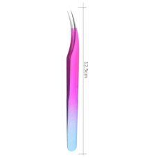Tweezers for eyelash extensions Rainbow curved