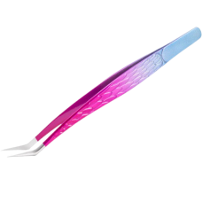 Tweezers for eyelash extensions 3D tongs with a pattern Pink