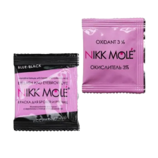 Фарба в саші для брів та вій Blue-Black NIKK MOLE