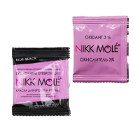 Фарба в саші для брів та вій Blue-Black NIKK MOLE