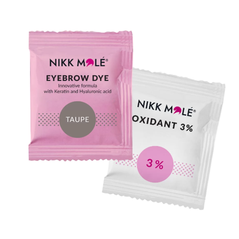 Краска для бровей и ресниц с окислителем Taupe NIKK MOLE